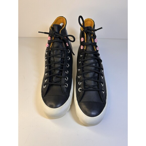 Converse Women's Chuck Taylor Lugged Hi Black leather & Gore-Tex Boots Size 9.5 - Picture 2 of 9